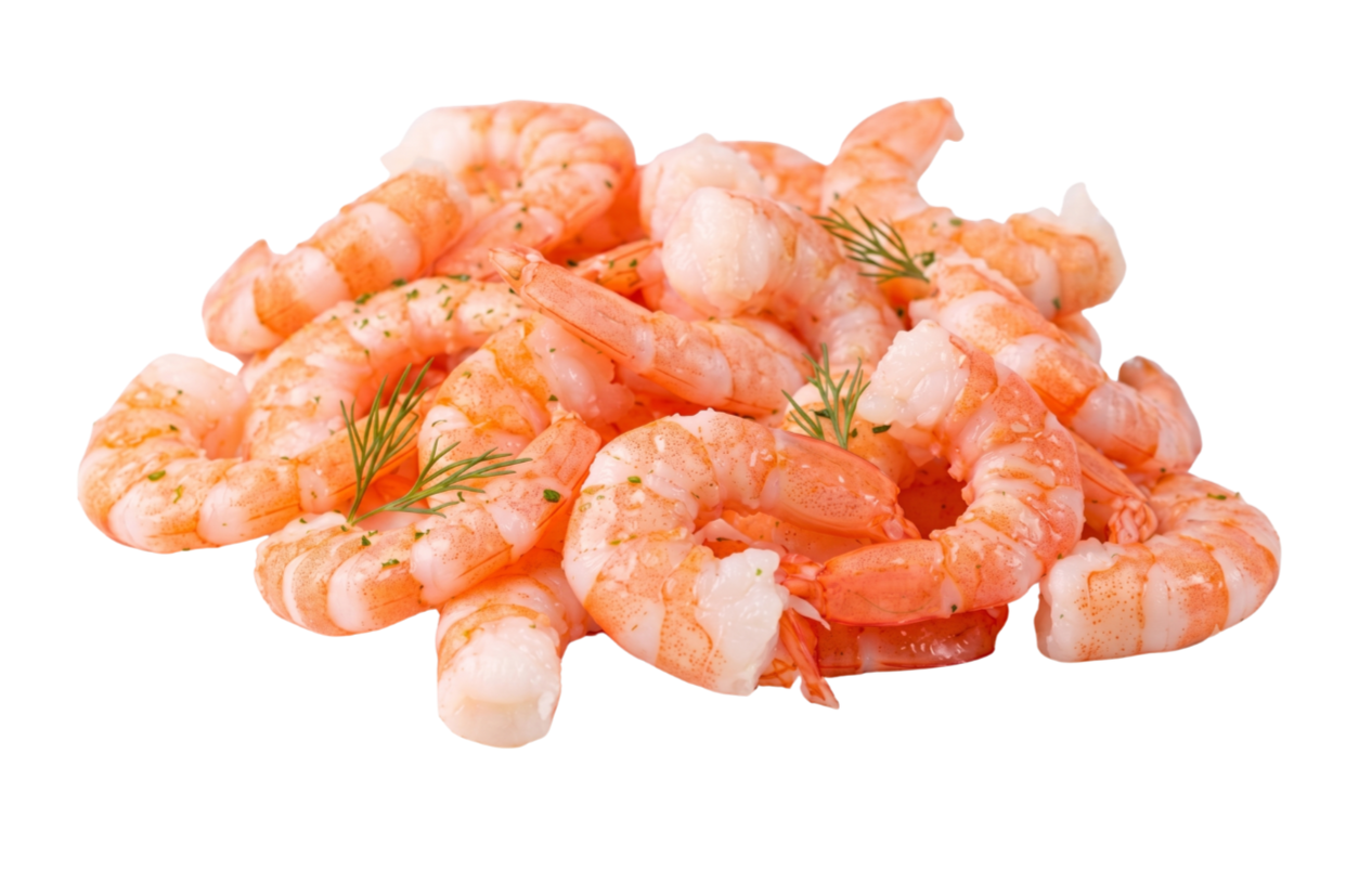 Frozen Cooked Shrimps (100-200 Per lb) - Peeled Box (10x1kg)