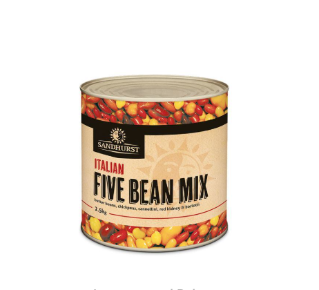 Beans - Mix Five Sandhurst Each (2.5Kg)