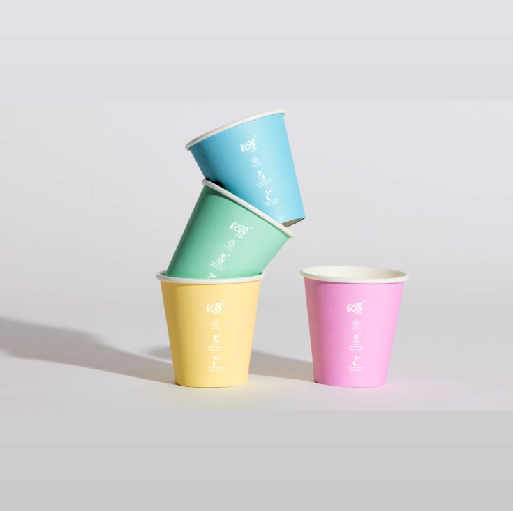 12oz Single Wall Cup Pastel Sleeve (50)