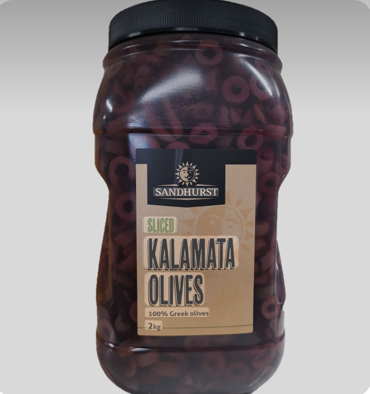 Sandhurst Kalamata Olives Sliced 2Kg Each