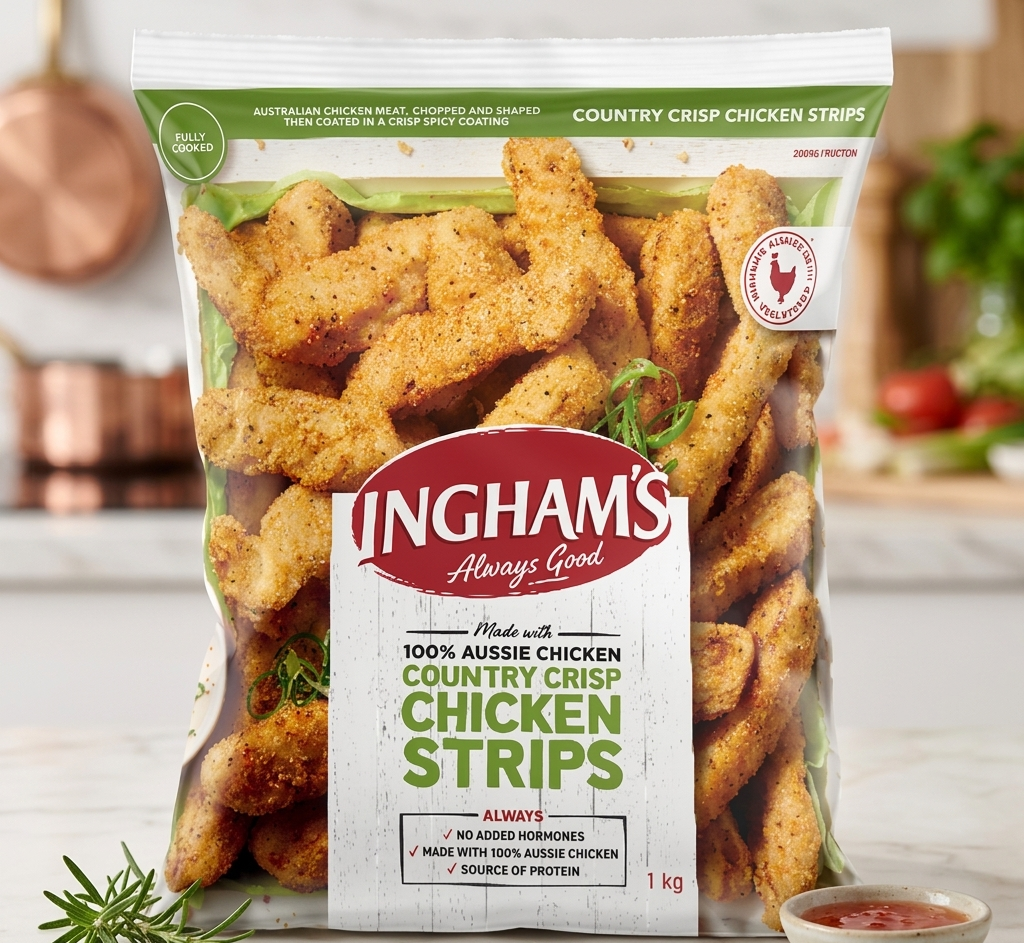 Chicken - Strips Country Inghams Packet (1Kg)