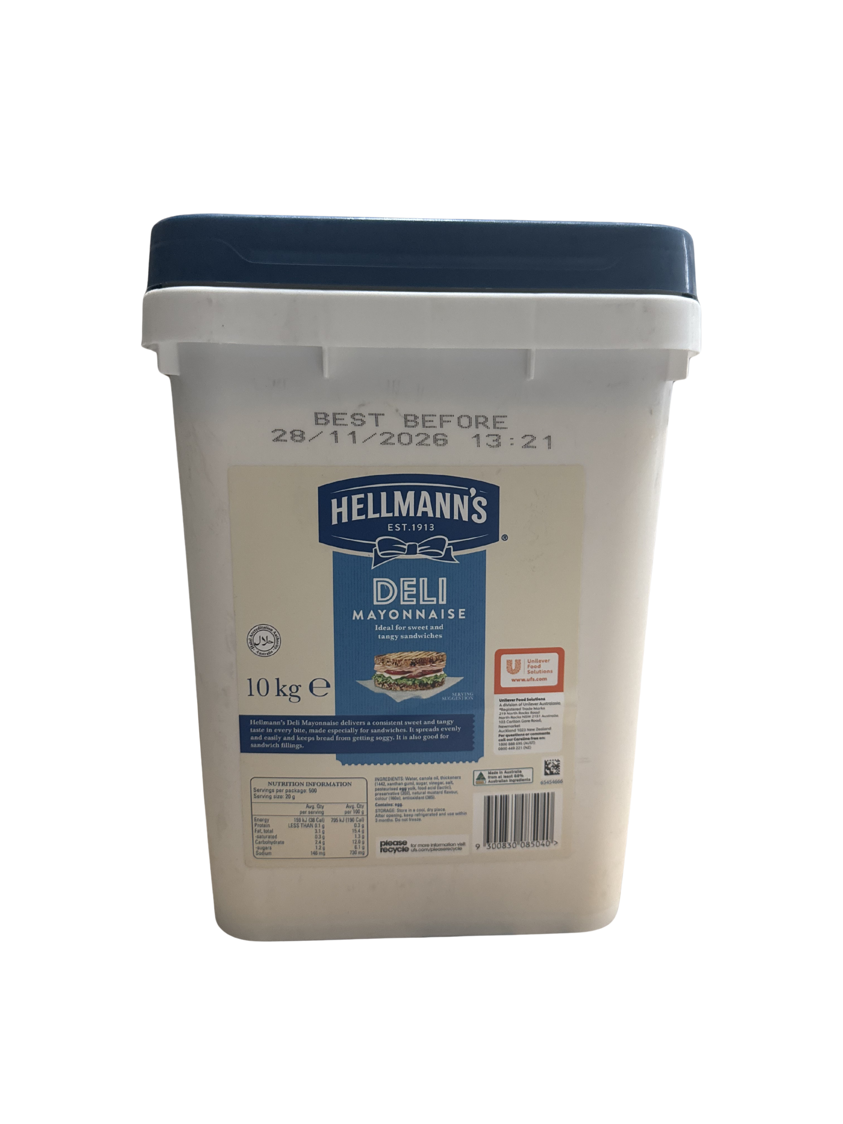 Hellmann's Mayonnaise 10lt Bucket