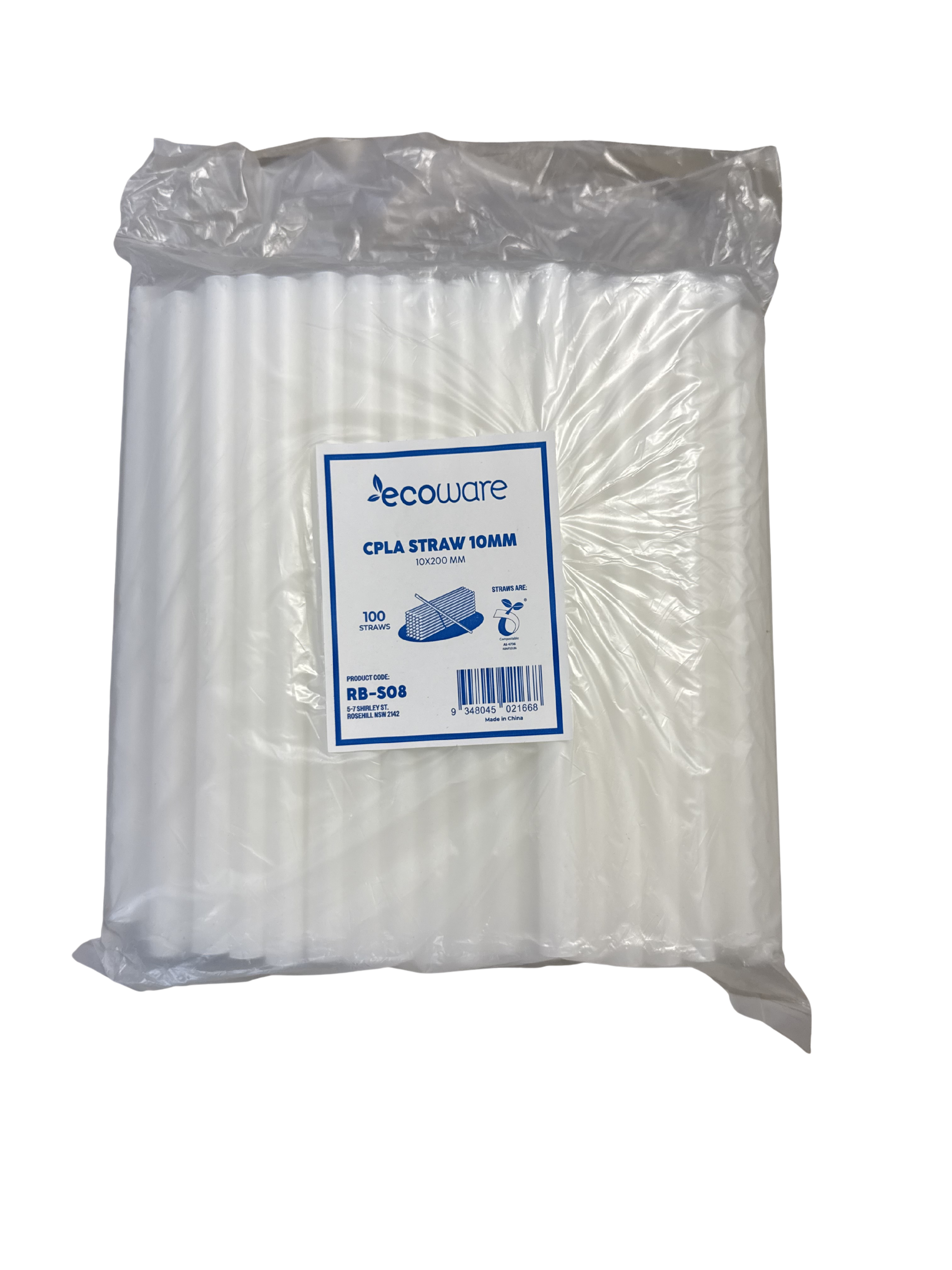 Straws - White Jumbo 10mm Pack (100)