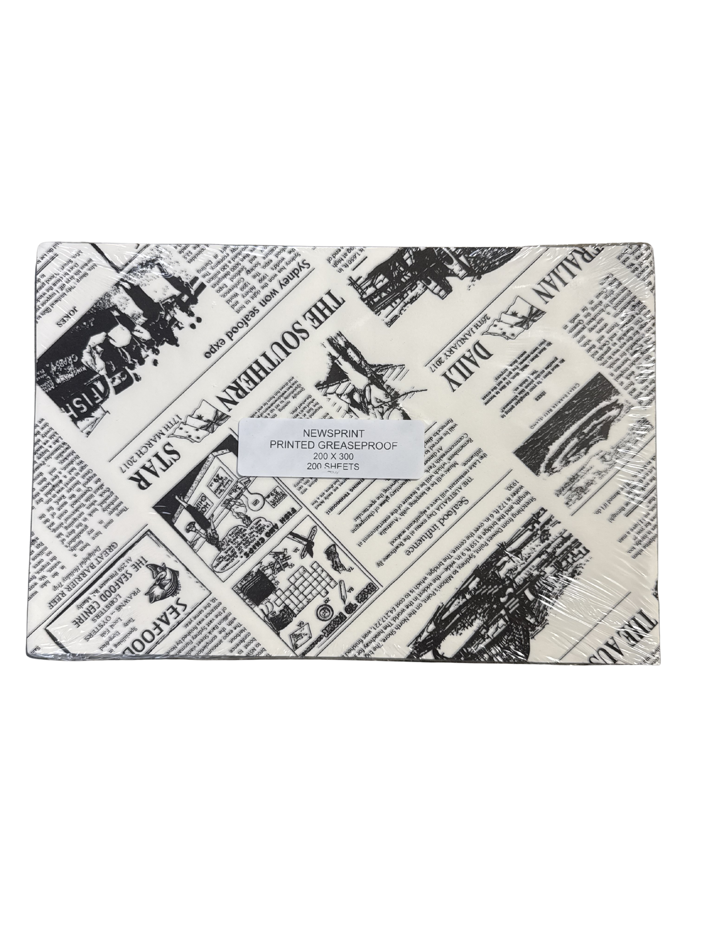 Paper Newsprint Greaseproof 20x30cm (200)