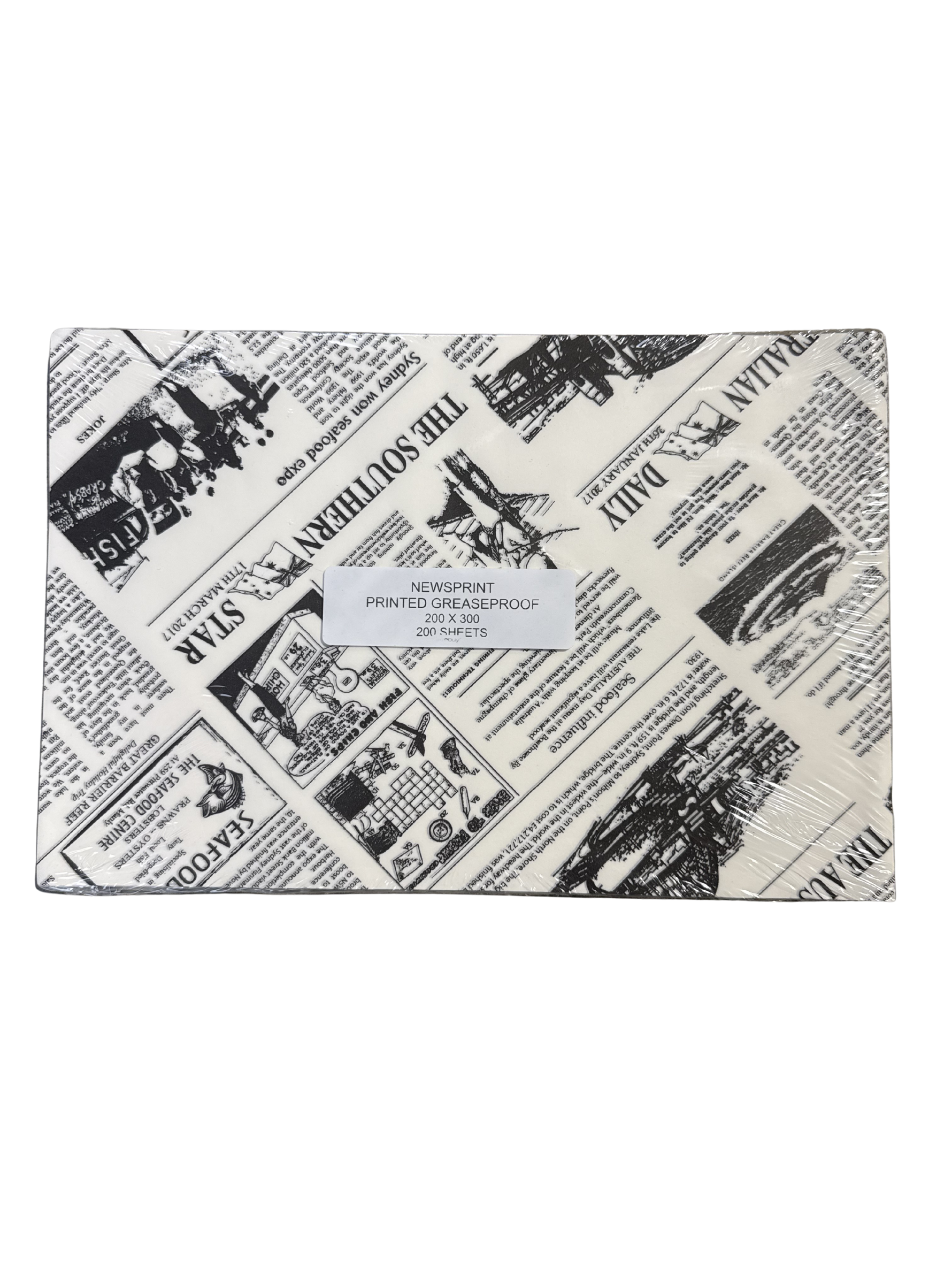 Paper Newsprint Greaseproof 200x300 Pack (200)