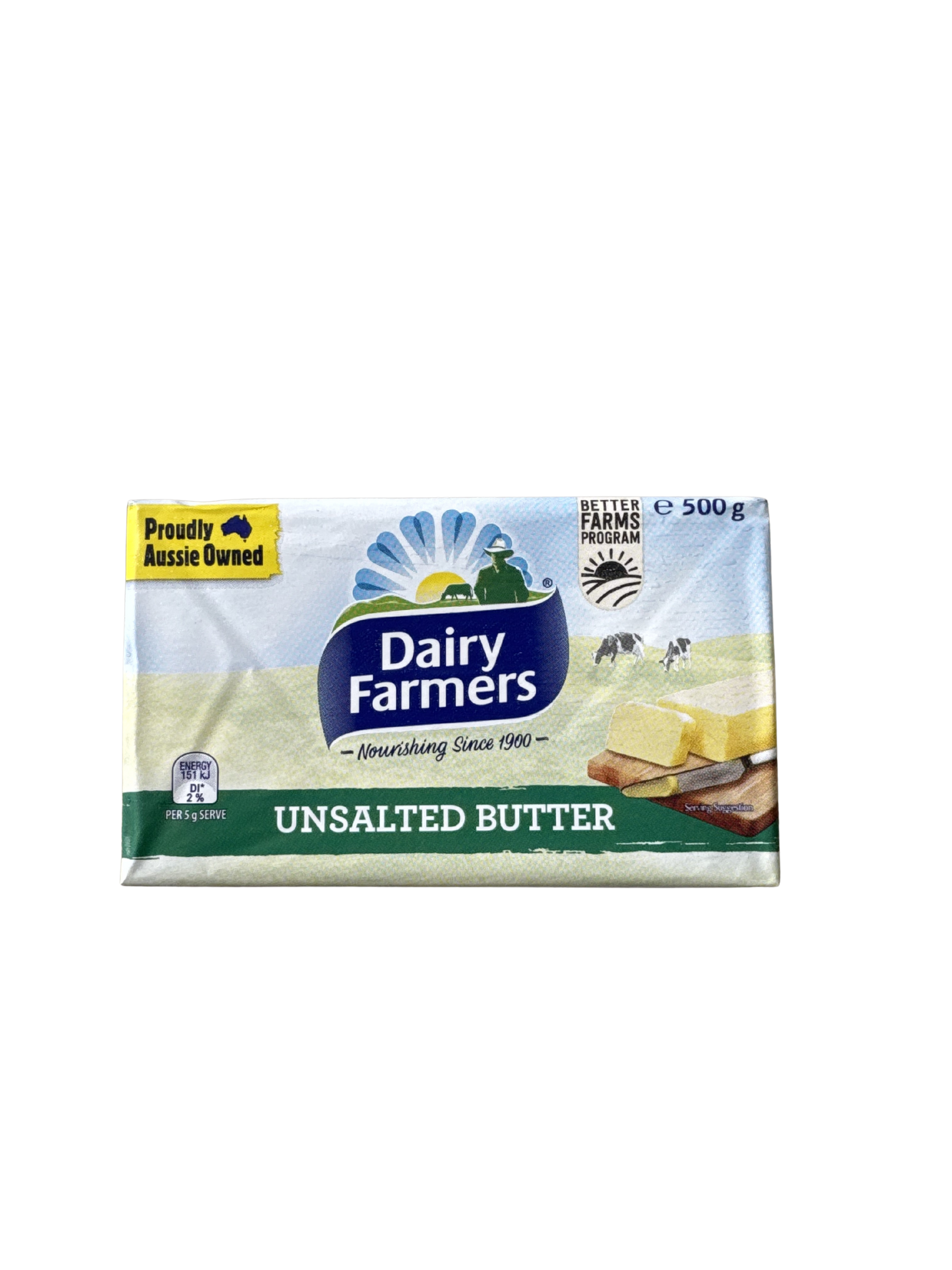 Butter Unsalted Dairy Farmers 500g Each