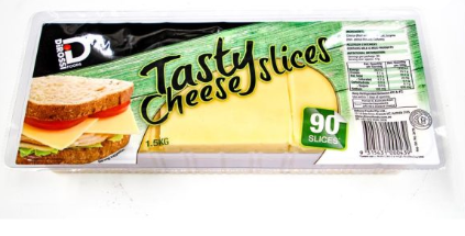 Tasty Cheese (Sliced) (72 Units-1.5 Kg Bag) Each