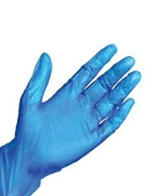 Powder Free Large Vinyl Disposable Blue Gloves Each (100)