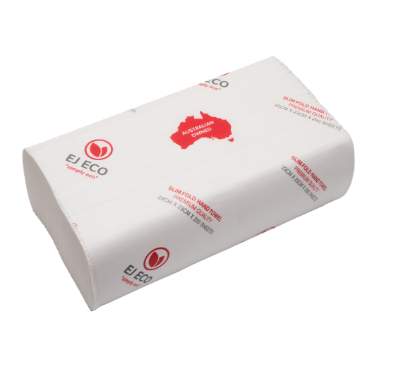Hand Towel - Slimline Fold 23x23cm 200's X 20pks Ej Eco Carton