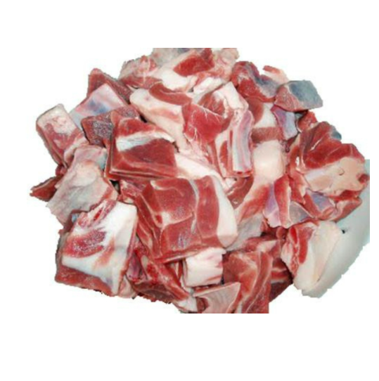 Goat Diced Skin Off Bone In 4cmx4cm Frozen Pkt (5kg)