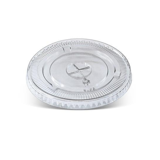 Flat PET Lid Clear 10oz-12oz 84mm Sleeve (100)