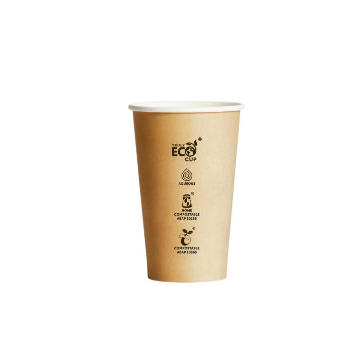 16oz Single Wall Cup Kraft (50) *Sleeve