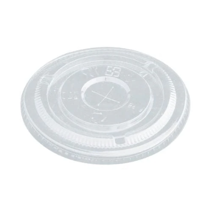 Flat PET Lid Clear 8oz Sleeve (100)