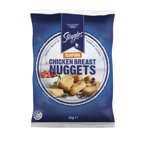 Chicken Nuggets - Tempura Steggles Packet (1Kg)