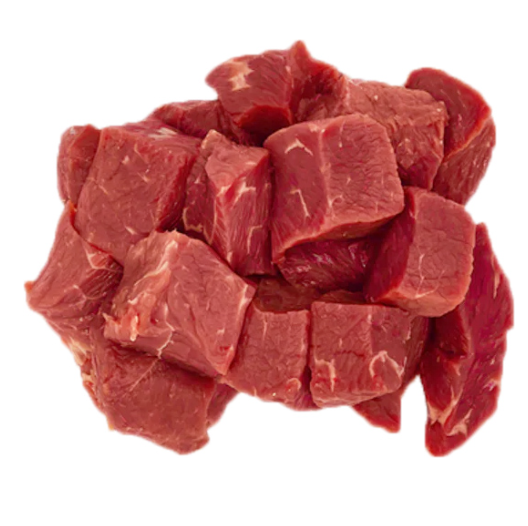 Beef Diced Knuckle 4x4cm Raw Frozen Pkt ( 5kg)