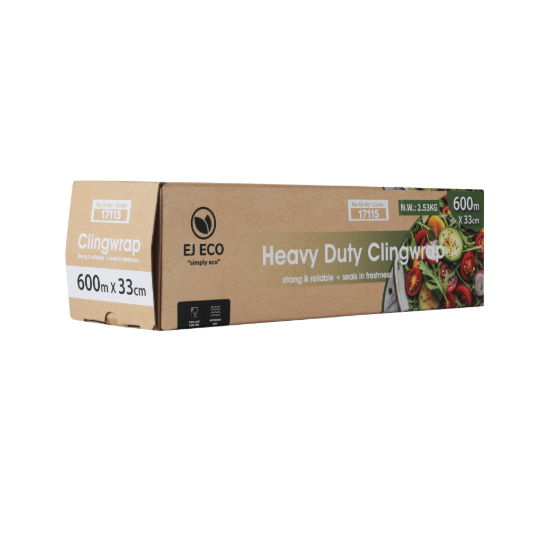 Cling Wrap With Cutter Heavy Duty 33cm x 600m Each