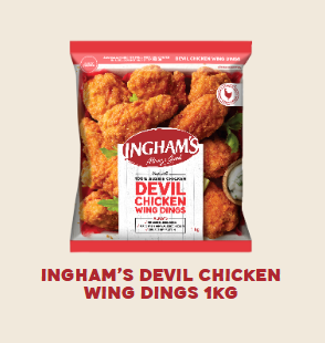Chicken Devil Wing Dings Inghams 1Kg Kg