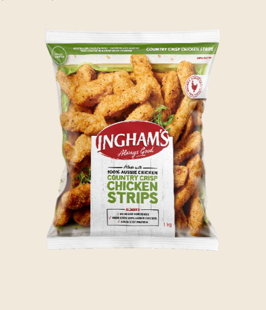 Chicken - Strips Country Inghams Packet (1Kg)