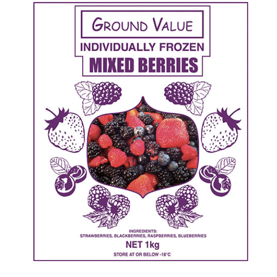 Mixed Berry Frozen Bag (1kg)