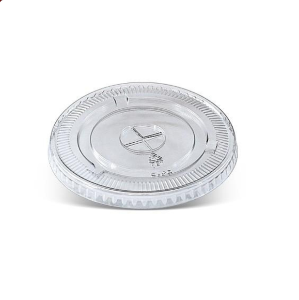 Flat Pet Lid Clear 12oz 92mm Sleeve (100)