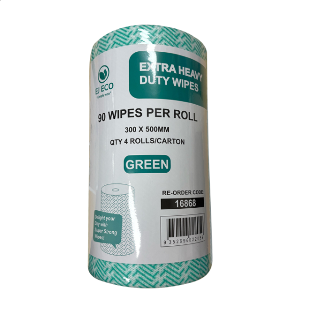 Wipes Green Extra Heavy Duty 30x50cm (90 Sheets)