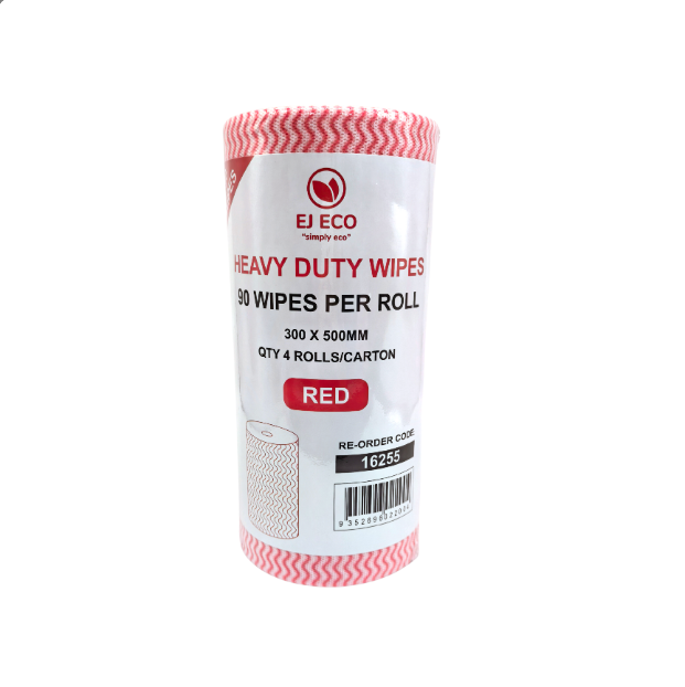Wipes Red Heavy Duty 30x50cm (90 Sheets)