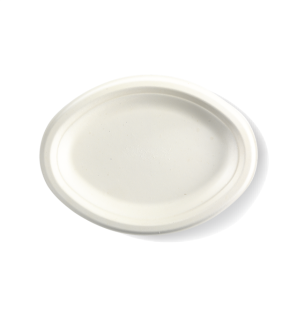 Plate Sugarcane Oval Medium Box (500)