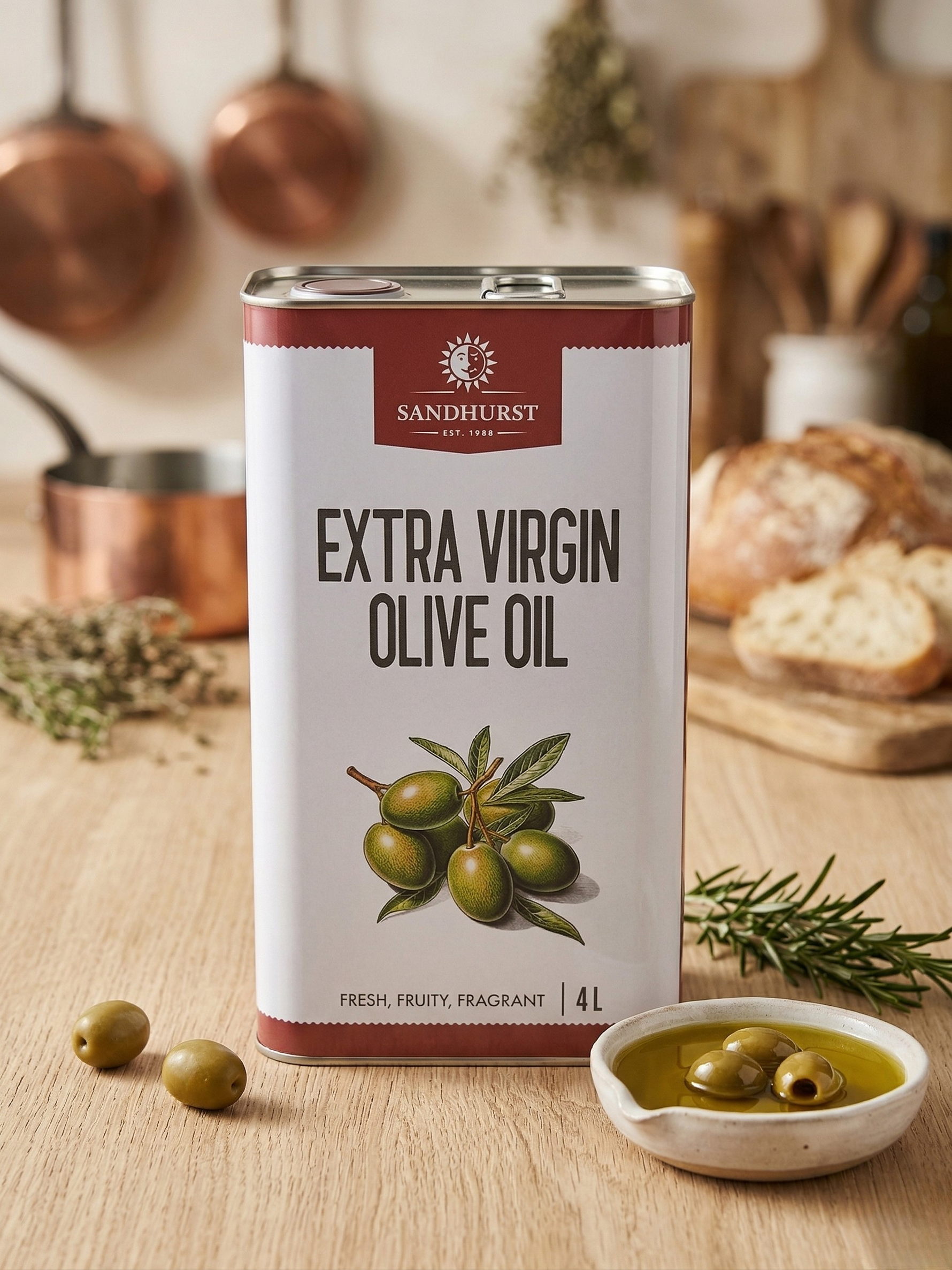 Extra Virgin Olive Oil 4L - Sandhurst Each (4L)